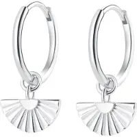 Hey Happiness Boucles d'oreilles 'Fan Hoops' argent