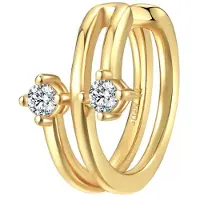 Hey Happiness Boucles d'oreilles 'Duo' or