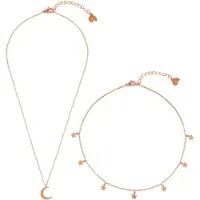 Hey Happiness Chaîne 'Star and Moon' or rose