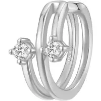 Hey Happiness Boucles d'oreilles 'Duo' argent