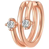 Hey Happiness Boucles d'oreilles 'Duo' or rose