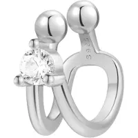 Hey Happiness Boucles d'oreilles 'Glow Cuff' argent