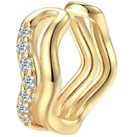 Hey Happiness Boucles d'oreilles 'Flow Cuff' or