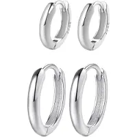 Hey Happiness Boucles d'oreilles 'Balance Duo' argent