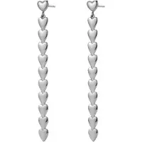 Hey Happiness Boucles d'oreilles 'Heart Cascade' argent