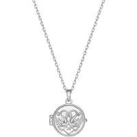Hey Happiness Chaîne 'Eternity Locket' argent