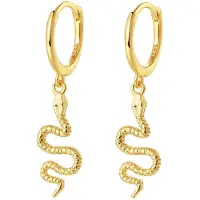Hey Happiness Boucles d'oreilles 'Snake' or