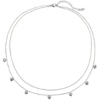 Hey Happiness Chaîne 'Heart Layers' argent