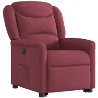 vidaXL Fauteuil relax avec releveur électrique Tissu rouge vin