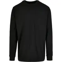 Build Your Brand Organic Longsleeve with Cuffrib Noir - Build Your Brand BY150 - Taille M