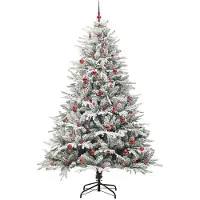 vidaXL Sapin de Noël artificiel pré-éclairé avec set de boules Vert