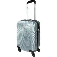 Ceruzo Valise cabine - Trolley - 28 L - 51,5 cm - Gris argenté - Roulettes pivotantes à 360° - Serrure à combinaison
