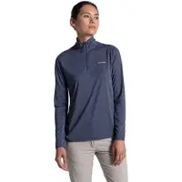 Craghoppers Nosilife Solar Shield+ Half Zip Long Sleeve T-shirt Bleu 36 Femme
