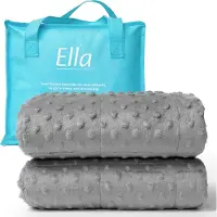 EL Life Ella Couverture lestée pour enfant 2.4kg - 90 x 120cm - Couverture lestée - OEKO-TEX Coton & Minky Fleece
