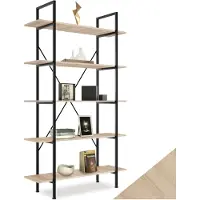 TecTake - Wandkast Glasgow - Boekenkast - Stellingkast - Industrieel lichtbruin - 106 x 34,5 x 179,5 cm – 404151