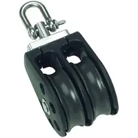 Barton Marine Double Swivel Pulley 370kg 8 Mm Argenté 35 x 98 mm