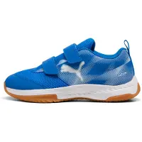 Puma Garçons, Chaussure de salle, Varion 3 V Jr (34), Bleu, Blanc