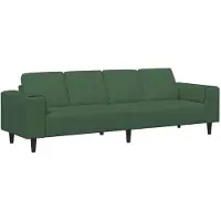 vidaXL Sofa en tissu Vert foncé 208 cm Tissu en velours côtelé