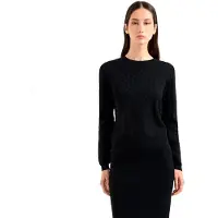 Armani Exchange pour femme. XW000910AF10352FC026 Pull slim noir (XL), Casuel, Viscose