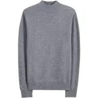 GOBI Cashmere Pull-over 'Men's Timeless Mock Neck Cashmere Sweater' gris