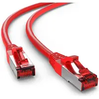 Goobay 95487 CAT 6 câble patch, S/FTP (PiMF), rouge, 10 m - CCA mélange de cuivre