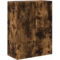 vidaXL Armoire TV murale Chêne fumé 59,5 x 31 x 80 cm