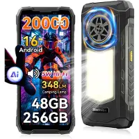 Blackview Rock 5 (NFC - 6.78" - 256 Go, 12 Go RAM - 20000mAh) Noir (256 Go, Noir, 6.78"), Téléphone portable, Noir