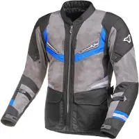 Macna Veste textile pour moto Macna Aerocon, gris/noir/bleu, 3XL