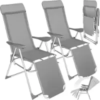 TecTake - Jeu de 2 chaises de jardin pliantes