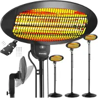 TecTake - Chauffage infrarouge - Chauffage avec support ou fixation murale - Lampe chauffante pour table à langer - Chauffage pour salle de bain - Chauffage infrarouge pour terrasse - Chauffage