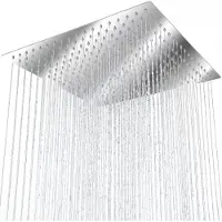 TecTake Douche de tête en acier inoxydable - Carré 30x30cm