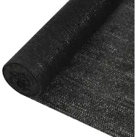 vidaXL Filet brise-vue Noir 1,5x50 m PEHD 150 g/m²