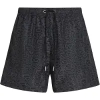 Karl Lagerfeld Shorts de bain 'Ikon' gris foncé / noir