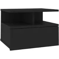 vidaXL Table De Chevet Flottante Noir 40x31x27 Cm Aggloméré