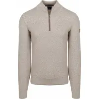 State of Art Pull Demi-Zip Chiné Beige taille M