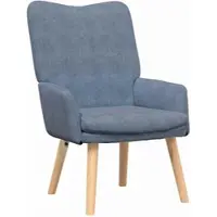 vidaXL fauteuil Bleu 63 x 67 x 94 cm Tissu Sherpa