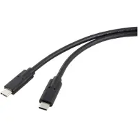 Renkforce Câble d'écran USB-C USB4 USB-C 1.00 m noir double blindage RF-5241746 (RF-5241746)