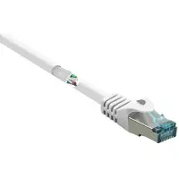 Renkforce RF-5462396 Câble réseau RJ45, câble patch CAT 6a S/FTP 20.00 m blanc avec protection contre l'encliquetage, ignifugé 1 pc