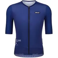 Santini Mads Pedersen Momentum Series Short Sleeve Jersey Bleu M