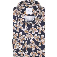 Blue industry Chemise Impression Bleu Foncé