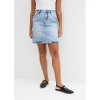 Bonprix Jupe en jean, taille mi-haute, peu extensible