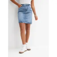 Bonprix Jupe en jean, taille mi-haute, peu extensible