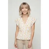 Vero Moda Chemisier 'VMSiv' vert clair / orange / rose clair / blanc