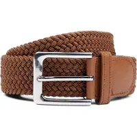 Suitable Ceinture Tissée Taupe Cognac