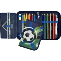 Scooli CSFO0445, trousse à crayons souple, multicolore, illustration, fermeture à glissière, garçon