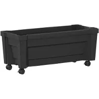 vidaXL Pot Calypso Avec Roues Anthracite 79 X 35 X 33 Cm Pp