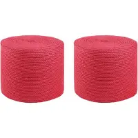 vidaXL Corde en Jute 2 pcs Rouge Jute 100% Tossa