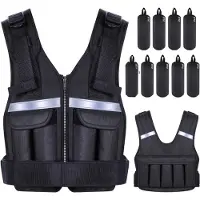 INF Gilet Lesté Réglable Veste d'Entraînement Fitness avec 9 Sacs de Sable