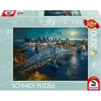 Schmidt Spiele Puzzle Clair de Lune à Manhattan - 2000 pièces