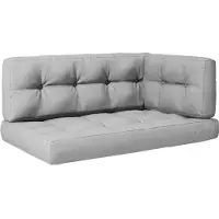Vicco Ensemble de coussins de palette Gris 2 parties, Model 31564